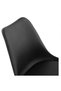 Riy Single Adjustable Fiber Back Bar Chair with Cushioned Seating Swivel Bar Stool, Black - 3