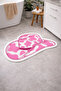 Non-Slip Sole Asymmetrical Pattern Machine Made Washable Young Girl's Room Rug 80X200