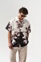Angelic Apaş Collar Short Sleeve Oversized Shirt - 2