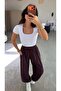 White Square Collar Basic Cotton Pack Cropped Tshirt - 3
