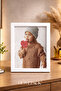 إطار صورة مكتبي بإطار خشبي أبيض سميك مقاس 21 × 30 سم، إطار صور، أبيض - 2