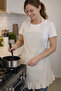 Ham Linen Ruffled Kitchen Apron