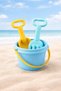 3PCS-Kids Beach Bucket Sand Toy Set with Shovel and Rake – Sand Play Set for Beach - 2