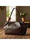 Women's Hanzade Model Ruched Detail Faux Leather Shoulder Bag