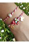 Murano Flower Beads, Letter and Elephant Charm Marteniçka 2-Piece Bracelet (Marteniçka String Gift) - 2