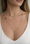Love Model Zircon Stone Gold Color Women's Steel Necklace