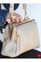 Vienna Mink Women's Crossbody and Shoulder Bag |   Gold Detailed, Elegant, and Features 4 Compartments - 2
