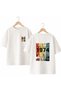 Madein 1974 Back and Chest Printed %100 Cotton Oversized Loose Fit Regular Fit Crew Neck T-Shirt