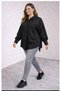 PLUS SIZE WOMEN'S COTTON SHIRT WITH SLIPPING DETAIL - 2