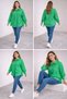 PLUS SIZE WOMEN'S COTTON SHIRT WITH SLIPPING DETAIL - 4