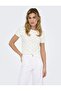 Only Modaya Is a White T-Shirt with Short Sleeves and Cropped Ke Glittery - 6