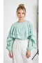 Women's Design Mint Blouse with Flywheel Detail
