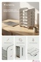 Desk Organizer Organizer Document Rack Desktop Organizer White Color Model 16 - 8