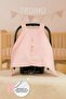 Dusty Rose Color Velcro Muslin Stroller Cover 100% Cotton