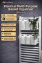 2-Piece Hangable Bathroom Towel Rack Organizer Bathroom Towel Holder Drying Basket Shampoo Holder Hanger