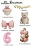 Retro 6 Year Old Teddy Bear Themed Baby Girl Concept Birthday Set - 3