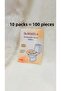 10 Packs - 100 Pieces - Toilet Seat Cover Seyahet Size - Disposable - Water Soluble