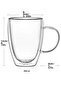 350 Ml Heat Resistant Double Sided Glass Cup with Borosilicate Handle - 3