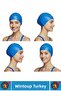 # Bone Flexible Soft Silicone Pool Sea Swimming Waterproof Ear Protection Large Size Hair Cap 2 Pieces - 2