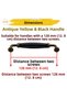 Real Porcelain Antique Yellow Black Handle 128 mm Furniture Drawer Kitchen Cabinet Cupboard Door Handle - 2