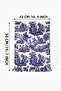 Decorative Ruffled Cobalt Toile Oven Cover – Water-Repellent P Cotton Blend 43X50 cm - 2