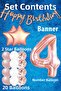 Rose Gold Concept 4Th Birthday Celebration Set; White Gold Confetti Balloon, Number Star Foil and B - 3