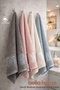 Medium Jacquard Hand & Face Towel |   50X90 cm |   6 Pieces |   100% Cotton |   Stylish & Convenient |   Soft and Absorbent - 2