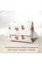 Muslin Bottom Opening-Bag Form, 100% Cotton, Head Support, Travel and Daily Use Matte-Teddy 61X48 cm