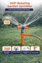 4-Armed Lawn Watering Sprinkler Garden Irrigation Sprink Automatic Rotating Sprinkler Garden Watering Apparatus - 5