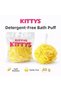 Kittys Yellow Soap-Free Shower Loofah 40Gr Soft and Durable Bath Loofah, Use with Shower Gel