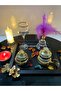 5 Piece Gold Detailed Coffee Presentation & Groom Coffee Set