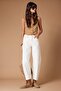 Beyaz Yüksek Bel Barrel %100 Pamuk Non-Stretch Jeans TWOSS23JE00295 - 2
