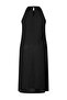 Siyah Shift/Düz Sıfır Kol Midi Piliseli Örme Elbise TBBSS26AH00129 - 6