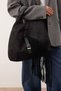 Black Tassel and Buckle Detailed Women's Medium Shoulder Bag Takaw26Oc00049