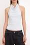 Gray Melange Fitted/Bodycon Cowl Neck Sleeveless Cotton Ribbed Knitted Blouse Twoss26Bz00630 - 6