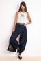 Ecru Printed Fitted Halter Neck Sleeveless Ribbed Stretchy Knitted Tank Top Twoss26Al00039 - 2