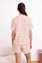 Tile %100 Cotton Lu Striped Muslin Woven Pajama Set Thmss26Pt00135 - 6