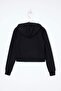 Siyah Regular/Normal Kalıp Kapüşonlu Aksesuar Detaylı Örme Sweatshirt TWOSS26SW00012 - 6
