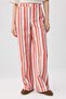 Kırmızı-Çok Renkli Gabardin Çizgili Desenli Wide Leg/Geniş Paça Pantolon TWOSS26PL00085 - 10