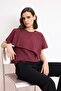 Bordo Regular/Normal Fit Short Sleeve Tok 100% Cotton Knitted T-Shirt Twoss26Ts00199 - 2