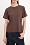 Dark Brown Brushed Soft Textured Regular Fit 100% Cotton Knitted T-Shirt Twoss26Ts00131 - 4
