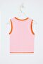 Pembe Fitted Bisiklet Yaka Renk Bloklu Triko Yelek TWOSS26YE00024 - 6