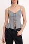 Black Godeli Woven Blouse with Front Tie Detail Twoss26Bz00534 - 3