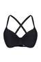 Black Lace Detailed Fixed Covered Plus Size Bra Tbbss26Cw00003 - 3