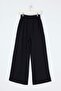 Siyah Wide Leg/Geniş Paça Normal Bel Aksesuar Detaylı Esnek Örme Eşofman Altı TWOSS26EA00001 - 6
