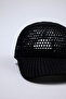 Black Knitted Shiny Glittery Women's Hat Takss26Sp00009 - 6