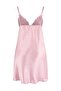 Pembe 2li Çeyiz Set Dantelli Kurdele/Fiyonklu Saten Kuşaklı Dokuma Sabahlık + Gecelik THMSS25GC00010 - 6