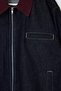 Koyu Mavi Kadife Yaka Detaylı Oversize 100% Pamuk Non-Stretch Büyük Beden Denim Ceket TBBSS26AG00011 - 5