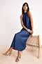 Koyu Mavi Maxi More Sustainable %100 Tencel Denim Elbise TWOSS26EL00355 - 2