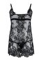 Siyah Dantel Babydoll/Fantezi Gecelik THMSS26LL00015 - 9